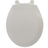 Bath Bliss Deluxe Plastic Beveled Round Toilet Seat in White