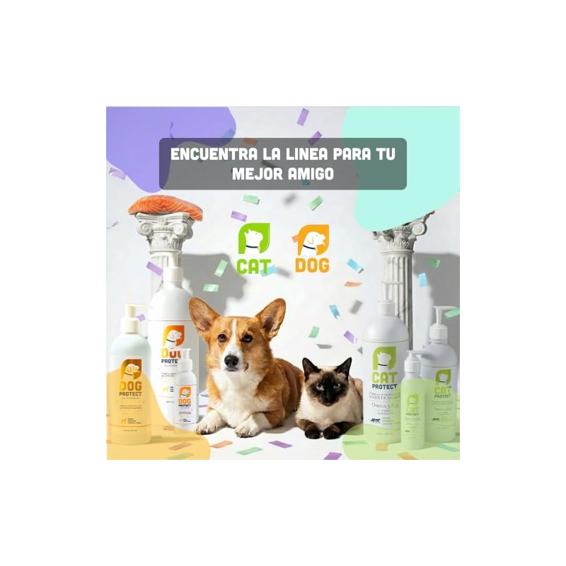 Metazoo Dog Protect Aceite de salmón para Perro, Omega 3,