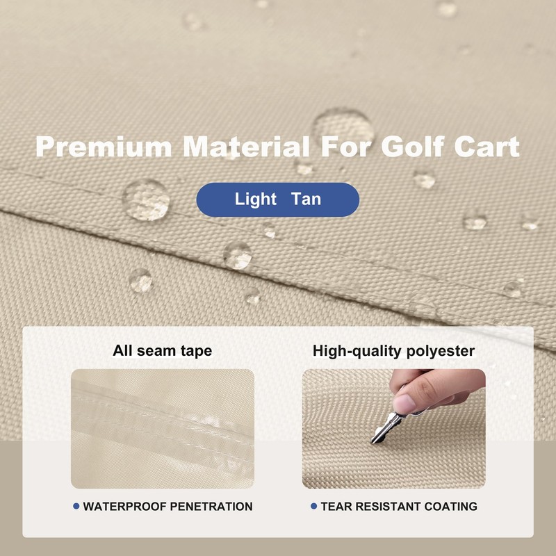 Explore Land 600D Waterproof Golf Cart Cover Fits for Most