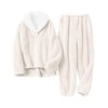 UANEO Fluffy Pajamas for Women Winter Warm Sherpa Fleece Loungewear