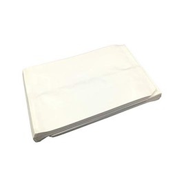 N'icePackaging 100 Qty 5" x 7" Decorative Flat Paper Gift Bags - Plain White Kraft Bags - for Sales/Treats/Parties Cookies/Gifts