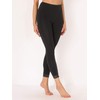 Merry Style Women's Leggings 7/8 with Lace MS10-342(Black,L)