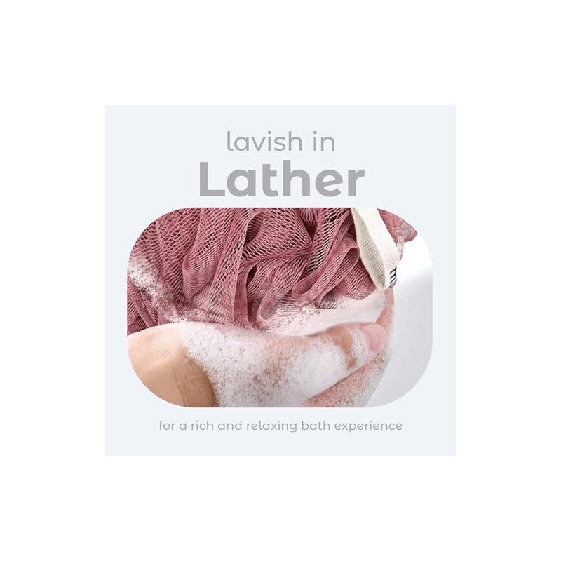 MainBasics Esponja de lufa para baño (juego de 3 unidades)