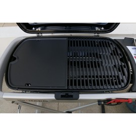 Uniflasy Cast Iron Griddle for Weber Traveler Portable Gas Grill, fits Weber 9010001 Traveler Portable Gas Grill, Cooking Griddle