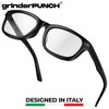 grinderPUNCH High Magnification Power Readers Slim Reading Glasses 4.00-6.00 Black/4.50