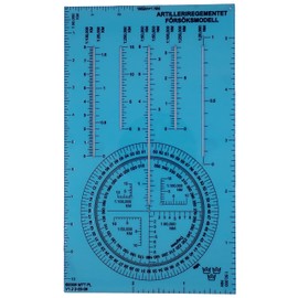 MTT PL - ARTILLERIREGEMENTET FORSOKSMODELL with Degrees and mils, Graduated in Meters and Nautical Miles for Angle Measurements for Outdoor Navigation, Hiking, Orienteering and Survival.