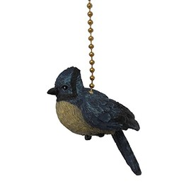 BLUEJAY blue jay song bird CEILING FAN PULL chain decor