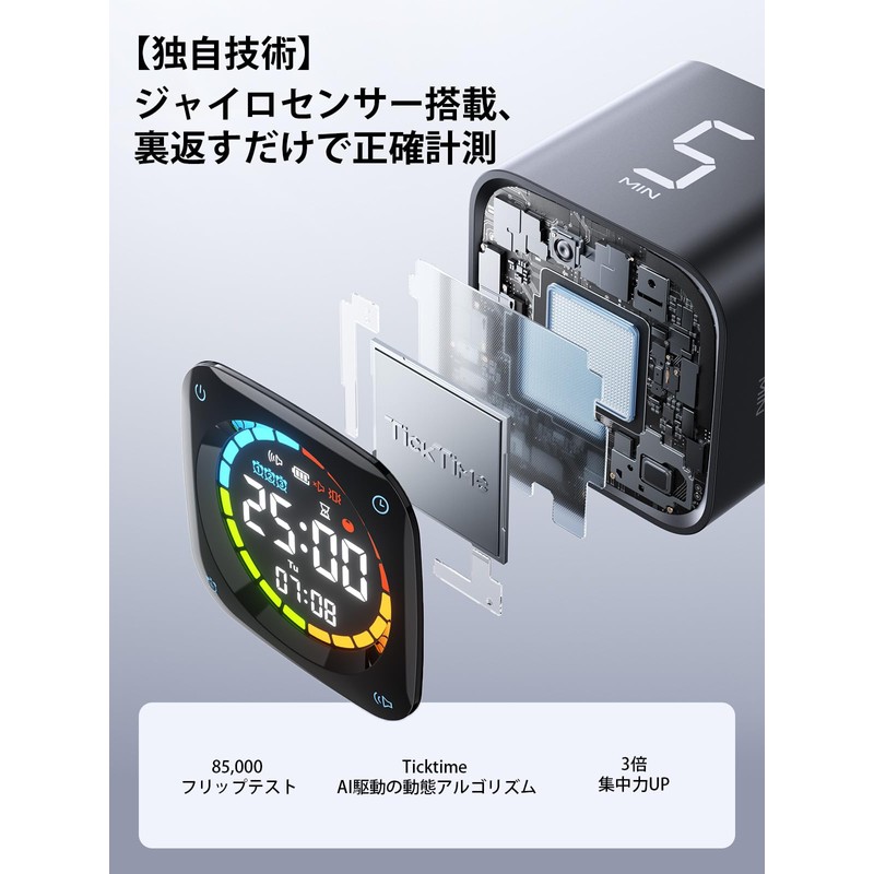 【TickTimer・1 unit, multi-purpose! The long-awaited clock function + alarm function