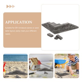 Vaguelly 150 PCS Miniature Brick, 1: 16 Mini Grey Wall Bricks Model Clay Brick Set, Diorama Landscaping Accessories