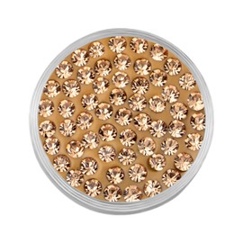 Quiges Interchangeable Mini Coin 12 mm Stainless Steel with Zirconia Stones (Many Colours), Stainless Steel, Cubic Zirconia
