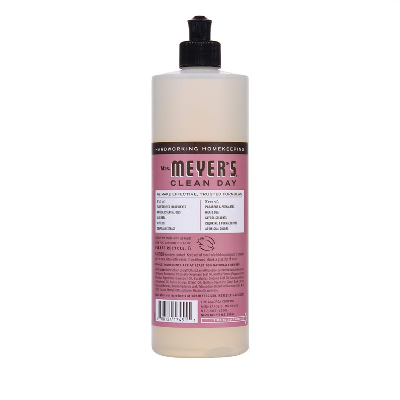 Mrs. Meyer's Clean Day Dish Soap, Cruelty Free and Biodegradable
