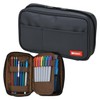 Lihit Lab A7551-24 Pen Case, Book Type, Black