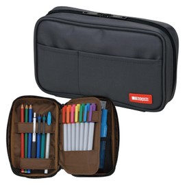 Lihit Lab A7551-24 Pen Case, Book Type, Black