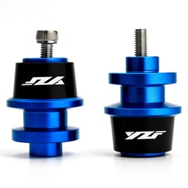 ZYAKOMO Compatible with R7 YZF R7 2025 R9 YZF R9 YZF R1 R1M R3 R6 R6S R7 R25 R15 R125 600R 1999-2025 2024 Motorcycle CNC M6 Swingarm Spool Sliders Stand Screws Slider (Blue)