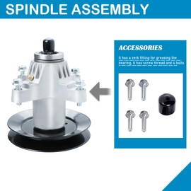 Dibanyou 918-04126 918-04126A 618-04126 Lawn Mower Spindle Assembly with Pulley for MTD Cub Cadet Troy Bilt RZT50 LGTX1050 LGTX1054 918-04125B 918-04126B LT1050 LT1550 LT1554 with 50" Deck