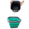 SAMMART 10L (2.6 gallon) Collapsible Rectangular Handy Basket/Bucket (Grey/Black, 1)