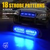 Xprite Blue LED Emergency Strobe Lights Kit for Vehicles -