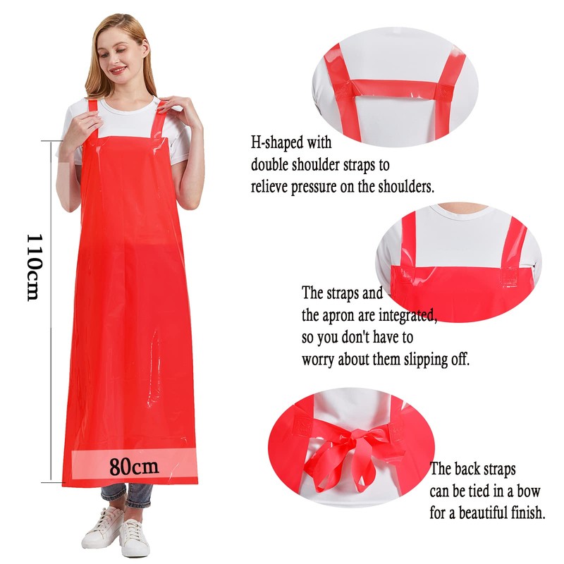 Nanxson Unisex Apron TPU Waterproof Apron H-shaped Shoulder Strap Work