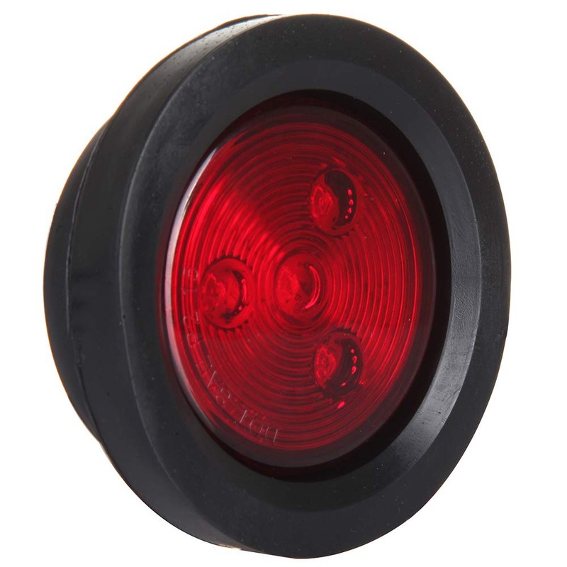 OCPTY 8pcs 2.5" 4 Led 4Red+4Amber Light Round Trailer Tail