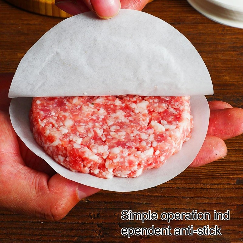 Uskerb 500-Pack Burger Paper Sheets C 11cm Round Non-Stick Wax