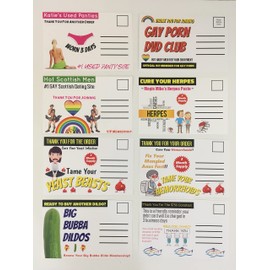 Prank Mail Postcards - Funny Joke Revenge Gag Gift Pranks Post Cards - 8 Pack