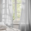Topick Sheer Curtain with Eyelets, Transparent Curtain, Pack of 2,