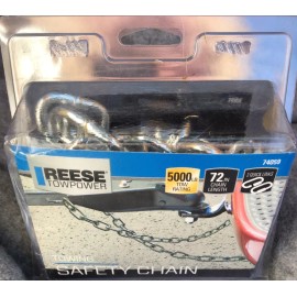 Reese Tow Power Towing Safety Chain 72" 5000lb TowRating 2 Quick Links 74059 NIB