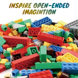 HUIZDQ 1500 Pieces Building Bricks, Classic Bulk Small Blocks, Classic Bricks Set Basic Building Blocks Compatible with All Major Brands