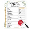 Hadley Designs Greenery Weekly Dinner Menu Board For Kitchen-Magnetic Meal
