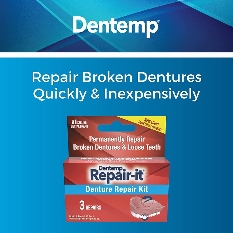 D.O.C. Denture Repair KIT Pack of 3 by Majestic Drug