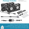 GDSTIME 4x120mm Powerful Computer Fans with AC Powered 100V 240V