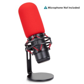 YOUSHARES Mic Windscreen for HyperX QuadCast Microphone, Professional Hyperx QuadCast Pop Filter, Foam Mic Covers Improve Recording Quality