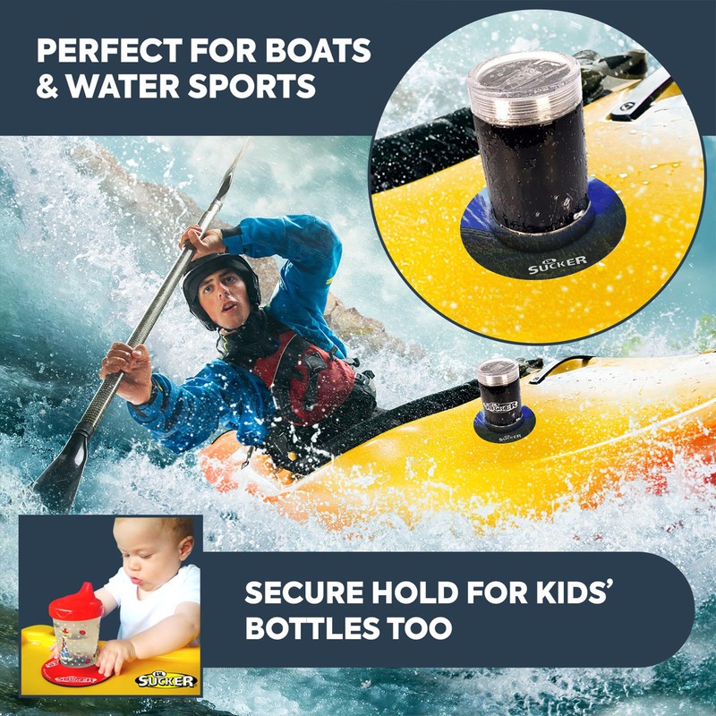 Lil Sucker Suction Cup Holder – Universal Drink Holder for
