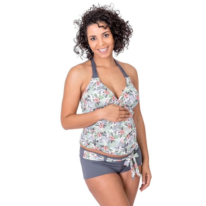 Petit Amour Maternity Tankini Set Tukini Cup B/C/D Grey Multicoloured,