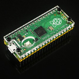 Shanrya Acrylic Case for Raspberry Pico - Transparent Protective Case with Acrylic Upper & Lower Boards for Office and Home Use