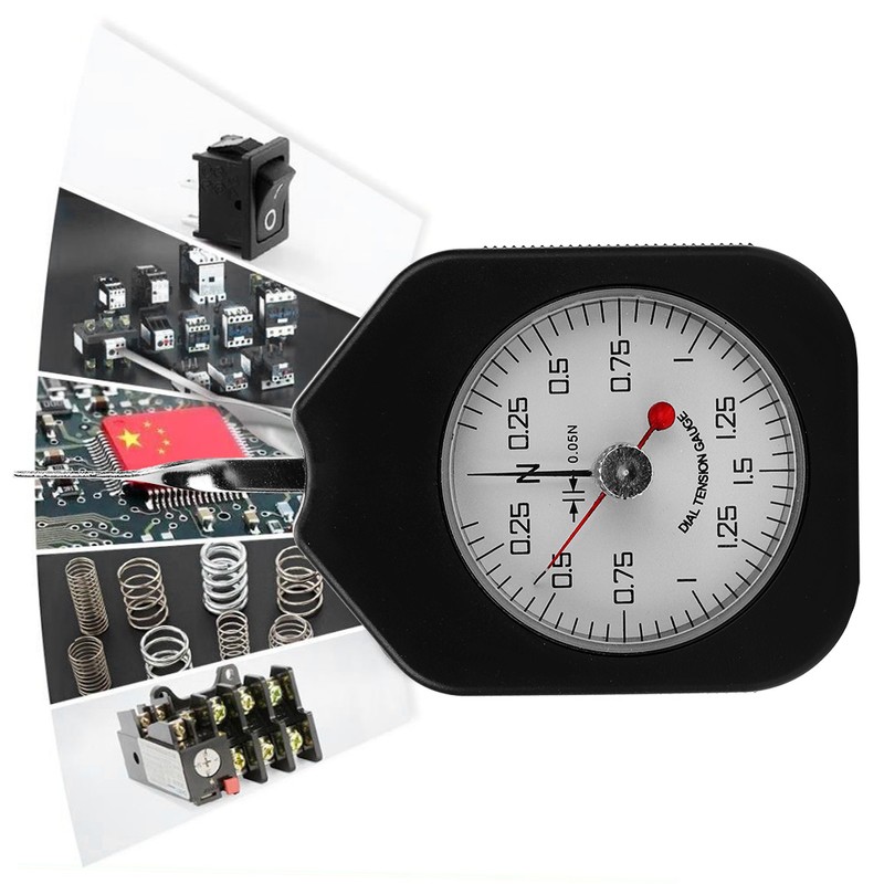 Plastic Double Pointer Dial Type Tensiometer Tension Force Analog Meter