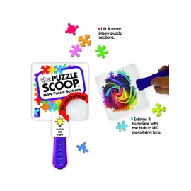 Ceaco The Puzzle Scoop – A Lifting, Moving, Illuminating, and Magnifying Puzzle Accessory for All puzzlers