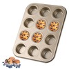 Audingull Mini Muffin Pan, Premium Small Cupcake Pans, Carbon Steel