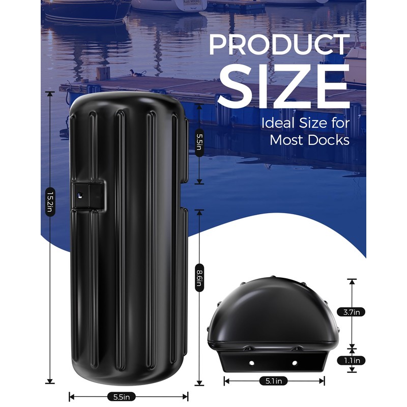 Dock Bumpers, Boat Dock Bumpers for Docking, Fenders Guards for