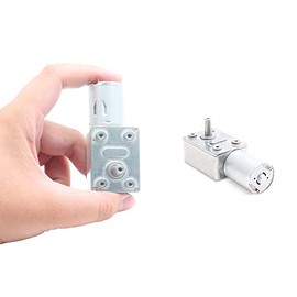 Jersvimc 12V 10RPM High Torque DC Motor, Mini JGY 370 Motor Worm Gear Motor Small Electric Motor Low RPM Reducer Motor Micro Reversible Motor Worm Shaft Motor