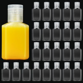 50PCS Travel Size Bottles 1oz Mini Travel Shampoo Bottles Small Plastic Empty Bottles, Refillable Cosmetic Containers with Flip Cap Clear Portable Small Bottles for Liquid, Lotions, Toner, Body Soap