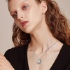 Odinstone Cat Necklace, 925 Sterling Silver, Crystal/Moonstone Pendant, Cat Chain