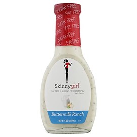 Skinnygirl Aderezo para ensaladas sin azúcar, sin grasa, rancho de suero de leche, 8 onzas