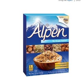 Alpen All Natural Muesli, No Sugar Added 14 oz(Pack of 1)