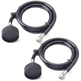 YUXIVCNE 2 Pcs Shampoo Bowl Sprayer Head 1/4" Thread with Black Rubber Hose to Faucet for Salon Barber Shop Spa and Most Commercial Shampooing Basin Systems