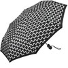 Esprit Easymatic Light Flower Rain Pocket Umbrella, black