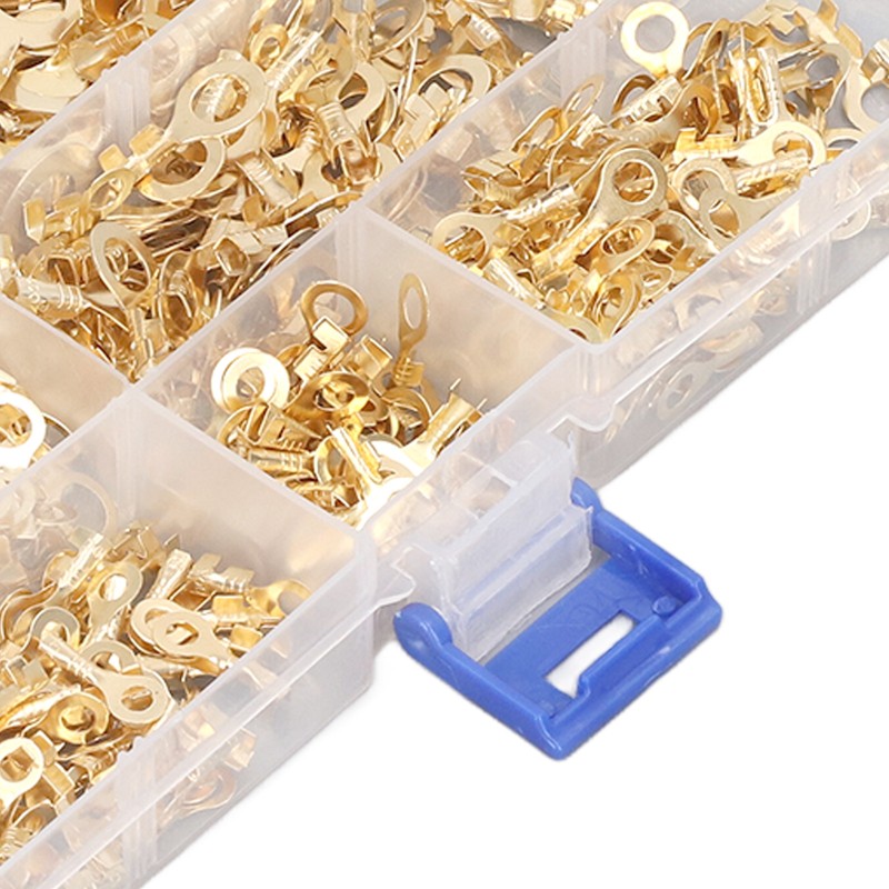 540Pcs Gold Brass Ring Terminal M3 M4 M5 M6 M8