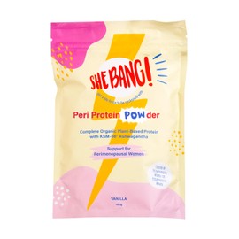 SheBANG! Woman Peri Protein POWder with KSM-66 Ashwagandha - Vanilla - Support for Perimenopausal & Menopausal Women - Vegan Protein