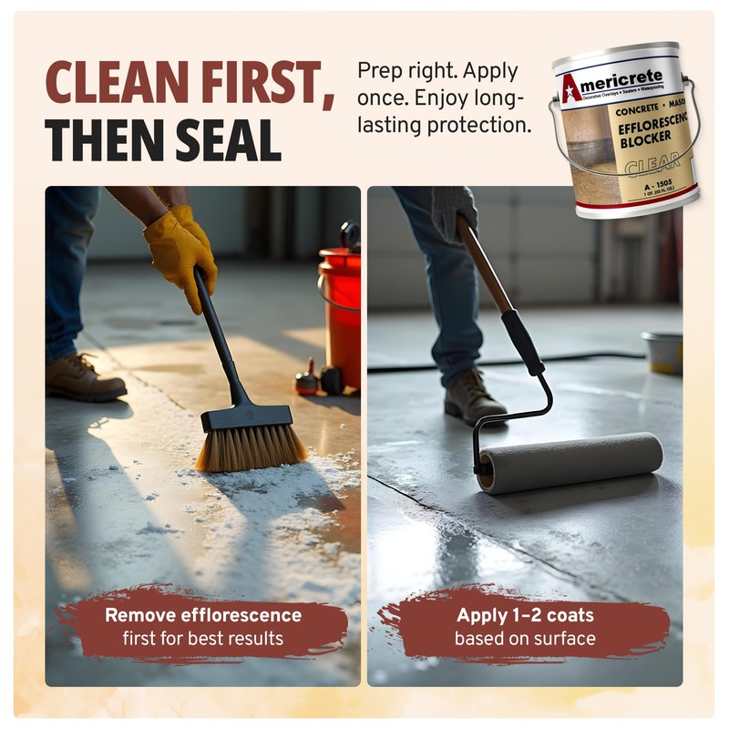 Americrete Efflorescence Blocker - Eco Friendly, Chemically Bonded Water Based