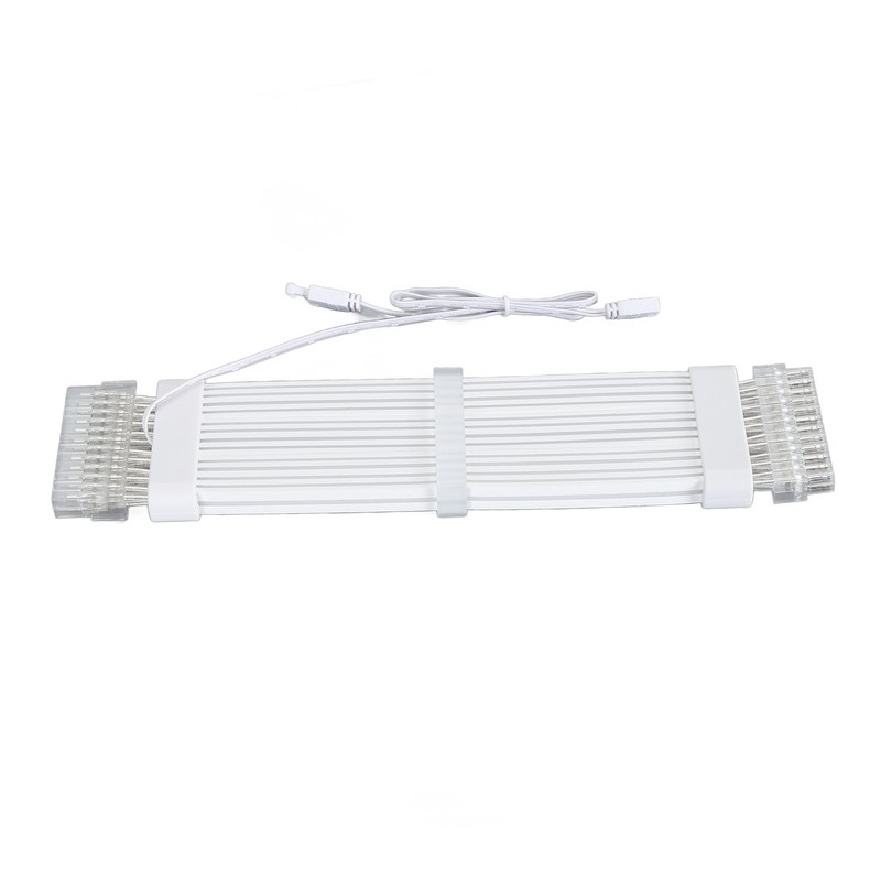 24 Pin RGB Power Extension Cable Kit ARGB 18AWG Silver